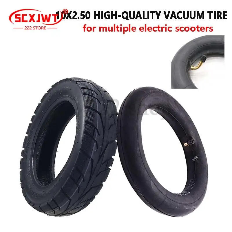 Chambre à air pour pneu tubeless 10x2.50, pneu sous vide résistant à l'usure pour trottinette électrique, pièces de rechange pour mise à niveau des pneus avant et arrière