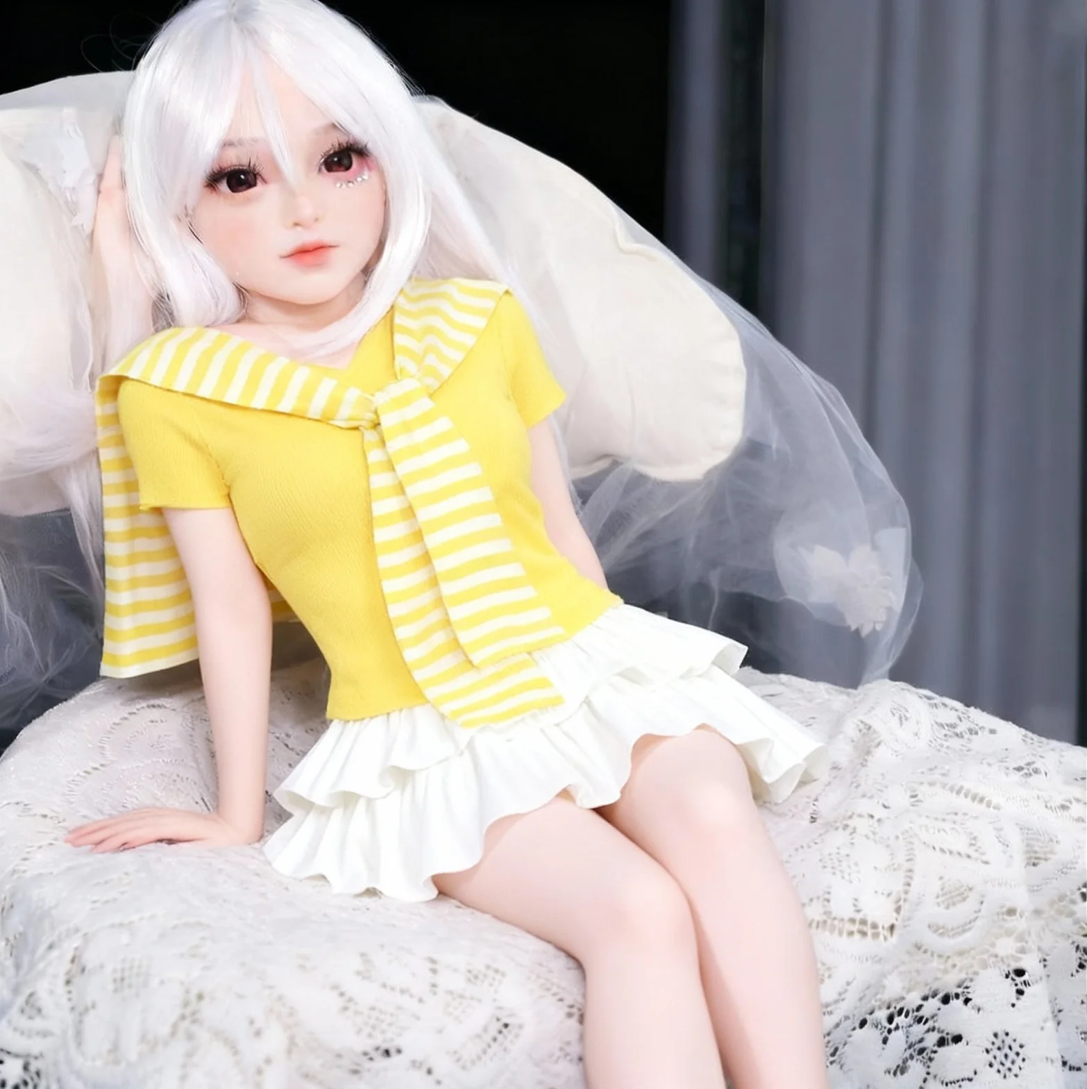 Muñeca de anime navideña, figura de acción de silicona suave de 100CM, esqueleto de metal móvil, regalo coleccionable japonés BJD
