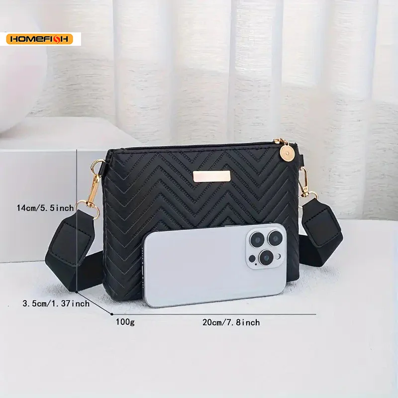 HOMEFISH Mini-Handtasche für Handys, kompakte Stickerei, kleine quadratische und dreieckige Münztasche, modische Damentasche – Detail 3