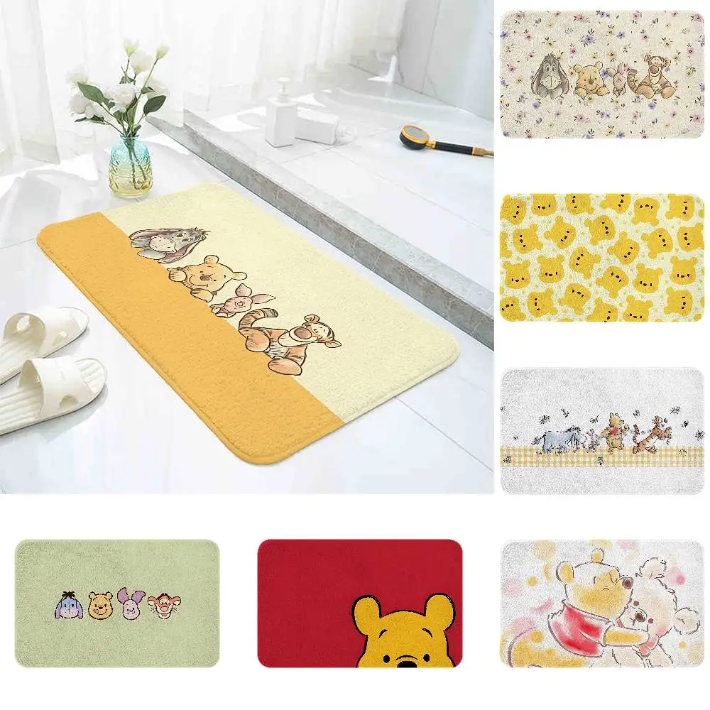 

Cute W-Winnies The Poohs Floor Mat Living Room Rug For Bedroom Welcome Mat Outdoor Rug