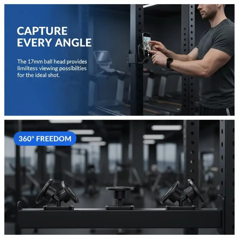 Magnetic Phone Holder 360° Adjustable Golf Cart Gym Equipment Stand For Phone Universal Lazy Mobile Phone Stand