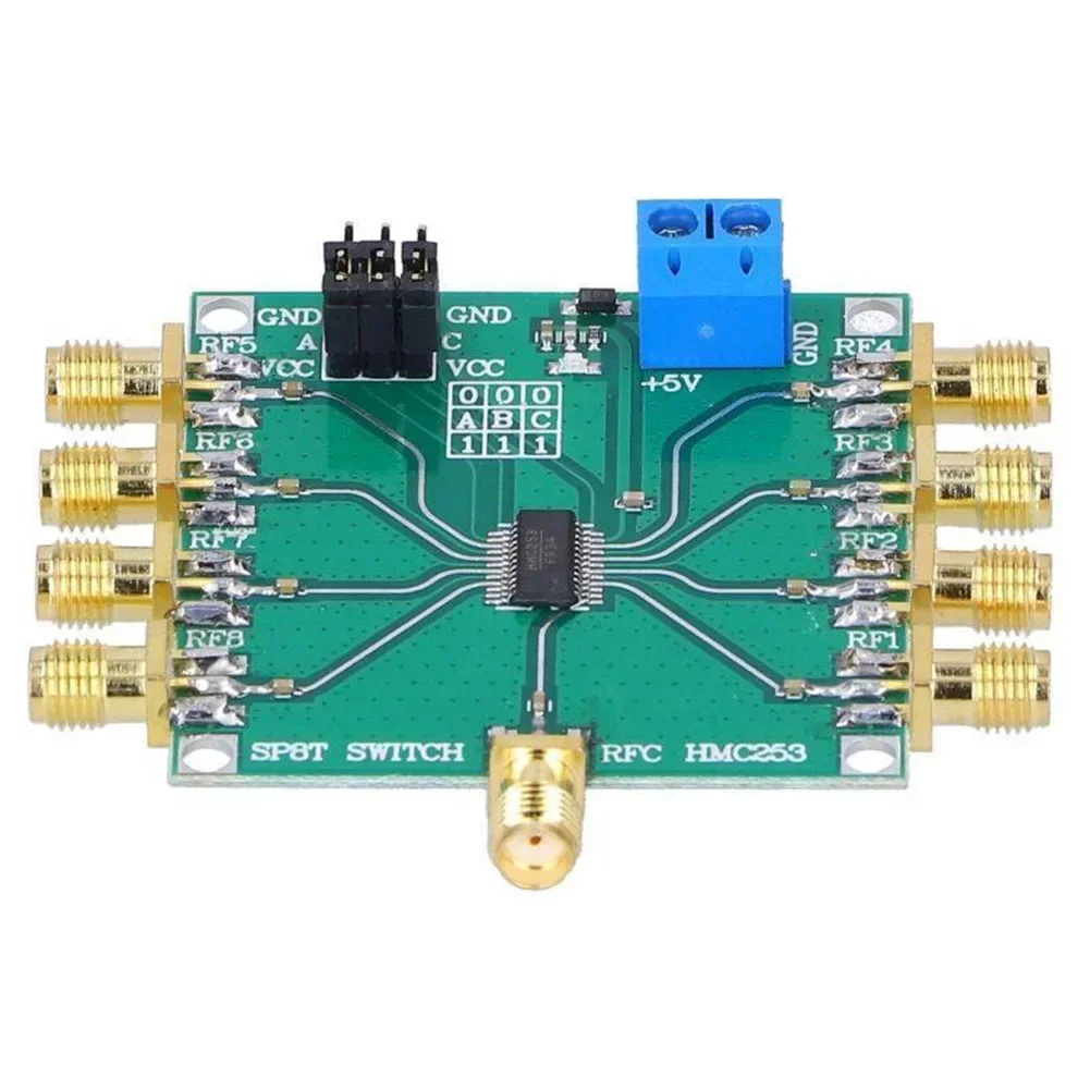 Imagem -06 - Módulo de Interruptor Hmc253 rf Aberto Interruptor rf Sma Dc2.5 Ghz 3v5v Fonte de Alimentação 50x50 mm Tamanho Pvb 1.0 db Módulo de Antena