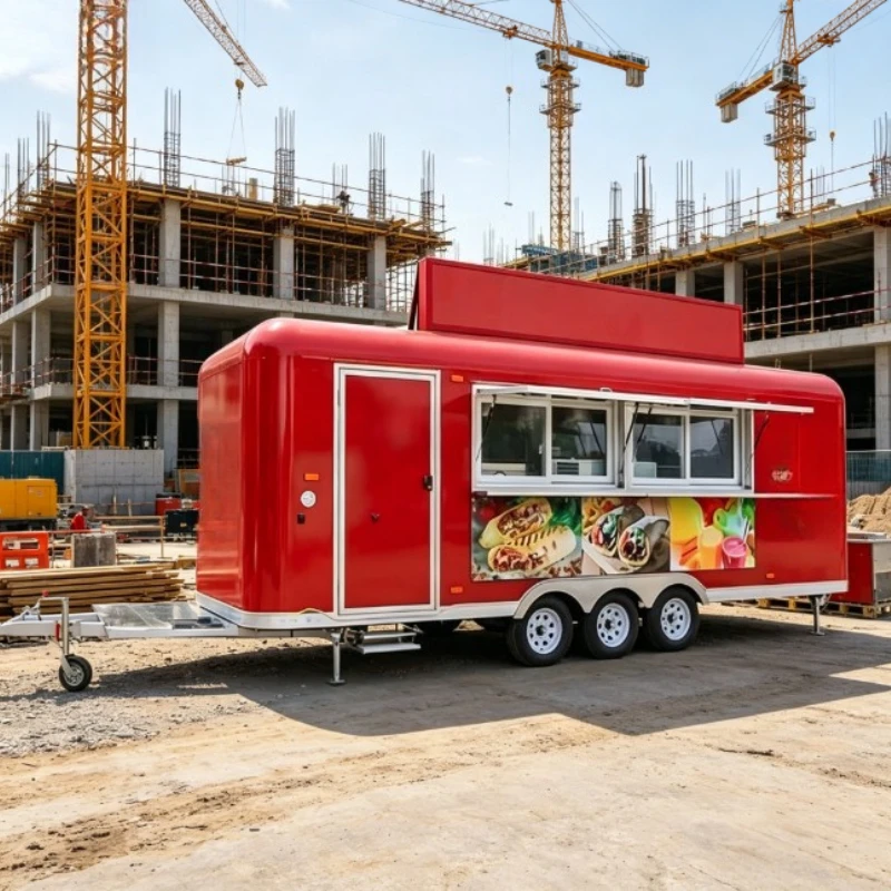 Customized Commercial All Weather Insulated Food Truck Trailer for Year Round Operation Heat Cool System
