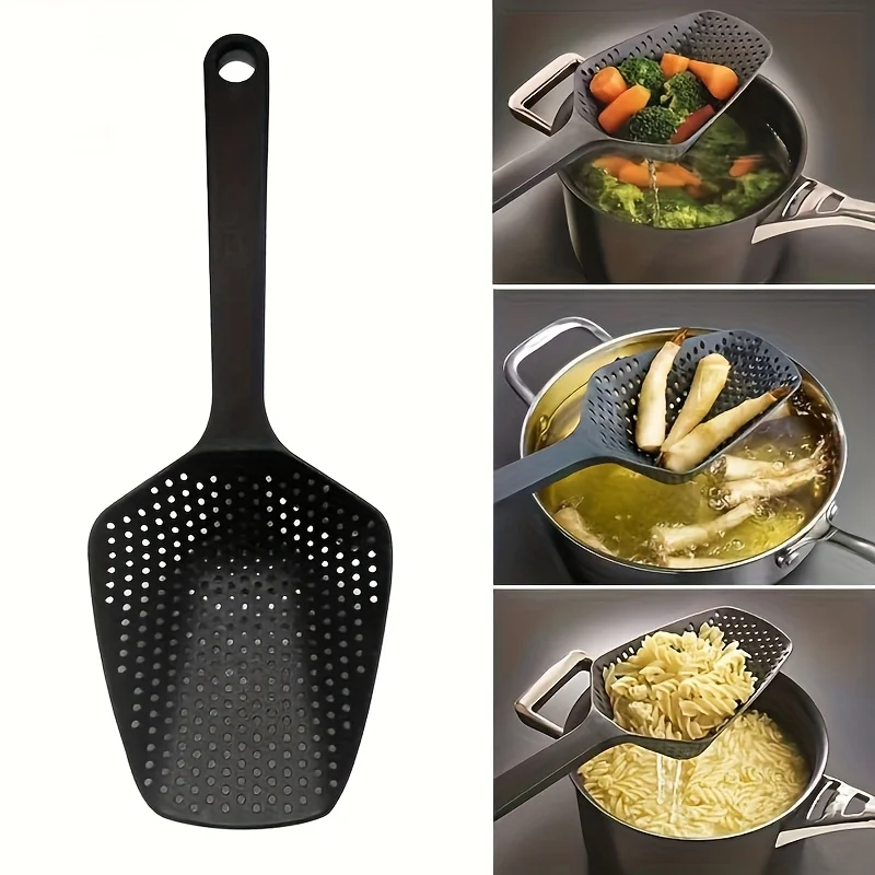 1pc Large Slotted Spoon ,Filter Spoon,Multi-functional Kitchen Skimmer, Draining Scoo, Ice Scoop for Pasta//Vegetables /Noodles