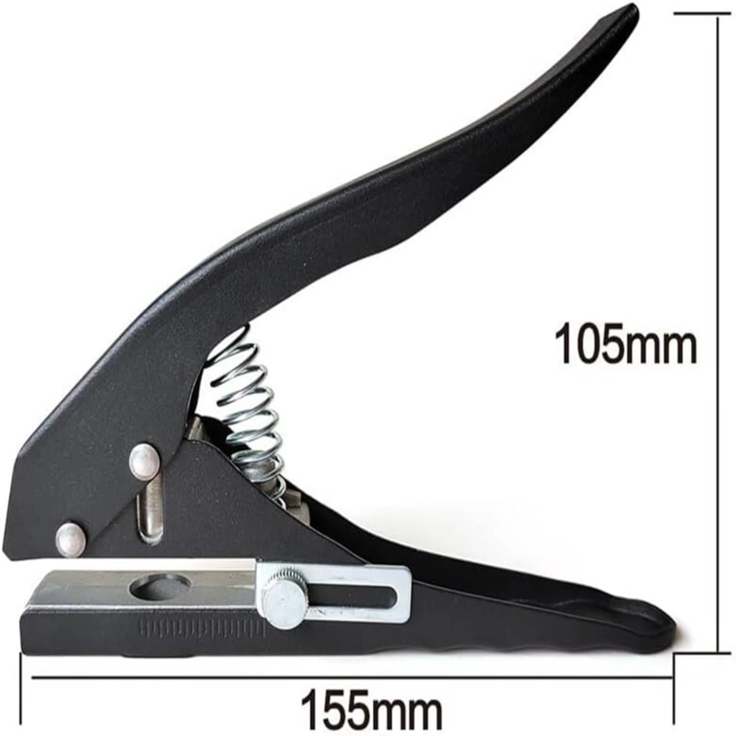 Efficient, versatile, and compact black hand-held paper punch for precise cutting - perfect tool for crafting, home office, and