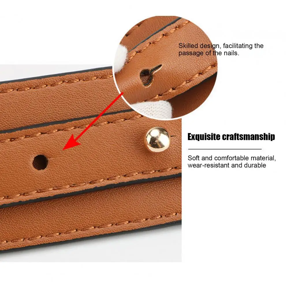 Crossbody Bag Strap Replacement Shoulder Strap Adjustable Faux Leather Purse Strap with Metal Clasps Replacement for Handbags