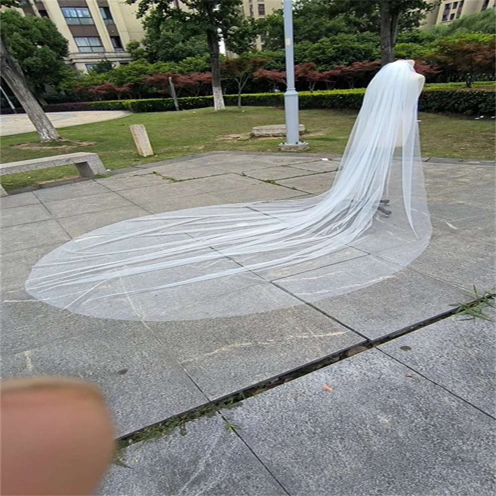 Hot Long Tulle Wedding Veils One Layer With Comb Bridal Veil For Bride Wedding Accessories