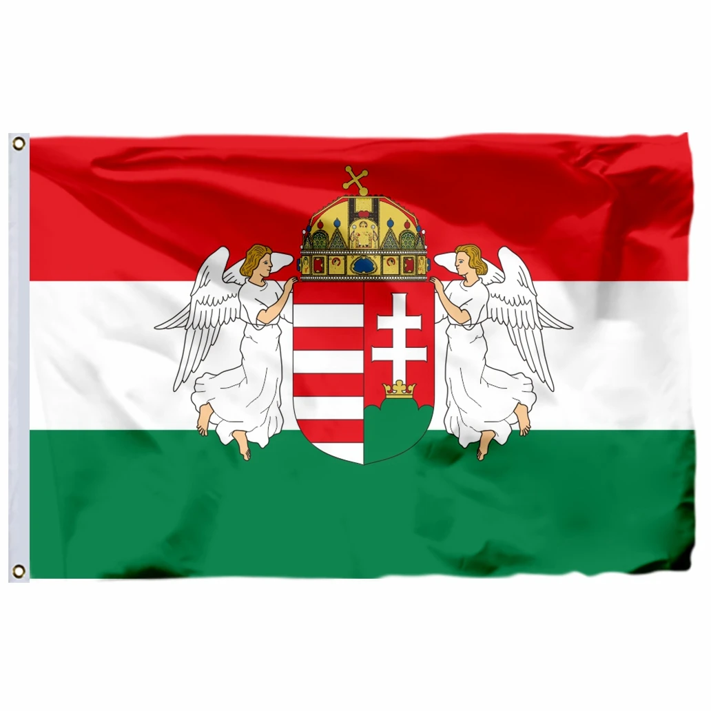 Hungary kingdom 1867-B Flag 90X150CM Polyester Historical Kingdom of Hungary 1867-1918 Flags And Banners 3X5FT