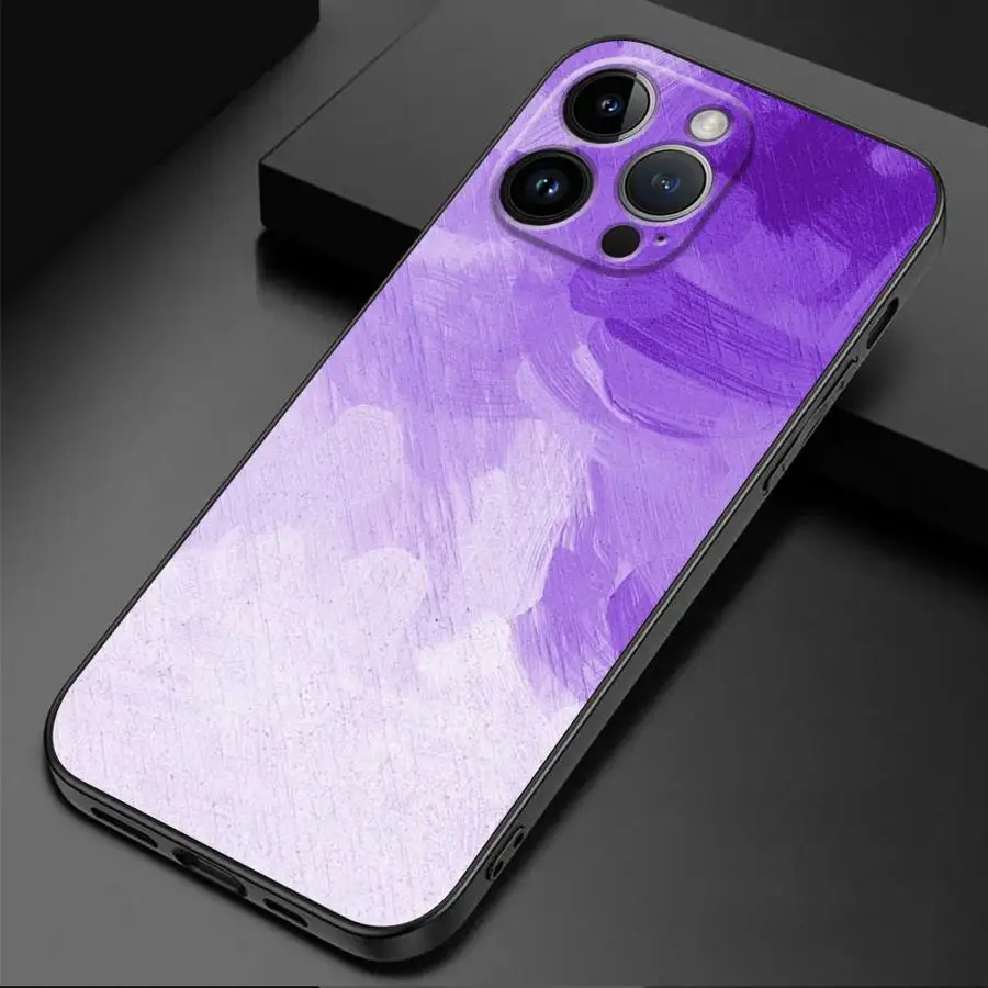 Color Oil Painting Style Cover Phone Case for iPhone 16 14 13 15 Pro Max 11 Pro 12 Mini SE X XS Max XR 7 8 TPU Soft image 4