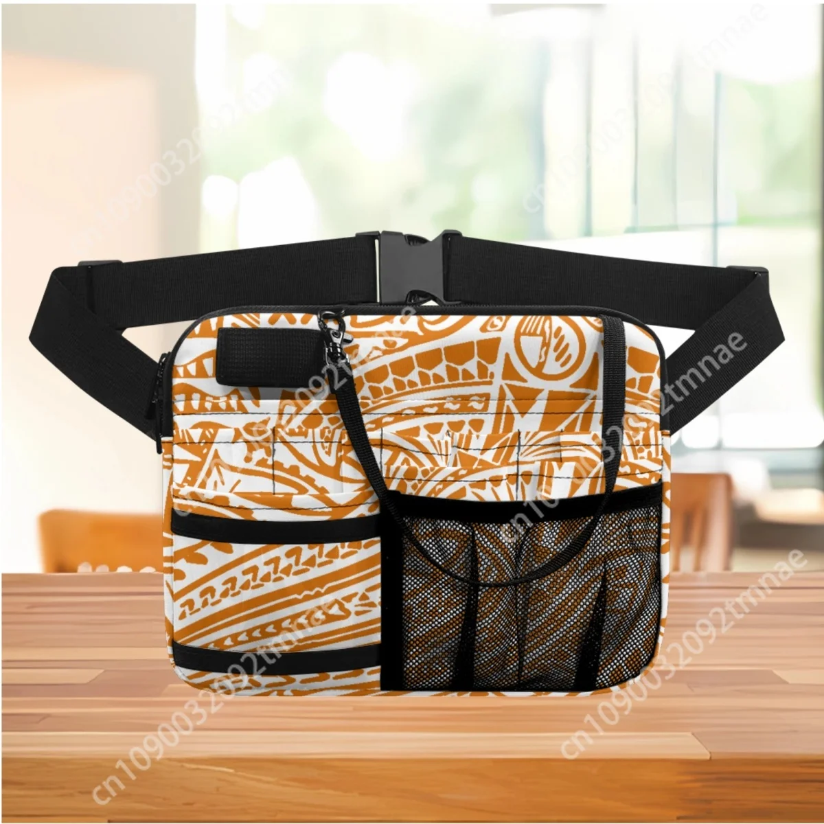 Polynesian Tribal Totem Custom Casual Ladies Waist Bag Multi Pocket Hospital Work Portable Medical Tool Bags Nurse Fanny Pack