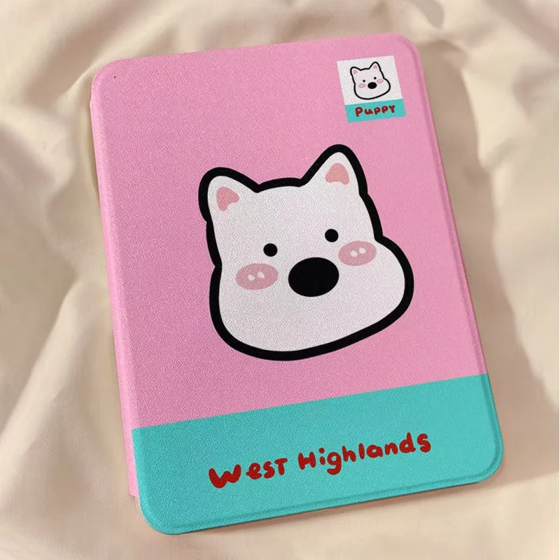 Cartoon puppy Tablet Case For 2024 iPad Air6 11 Pro11 12.9 13 Air5 Air4 10.9 10.5 10.2 9.7 inch Mini 7 6 Case with Pen Holder