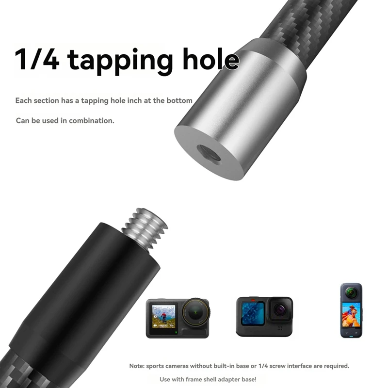【НОВИНКА】удлинитель 1/4, удлинитель штатива, удлинитель для шлема для селфи, удлинитель для крепления кронштейна, адаптер для штатива для Gopro12 Insta360 Action