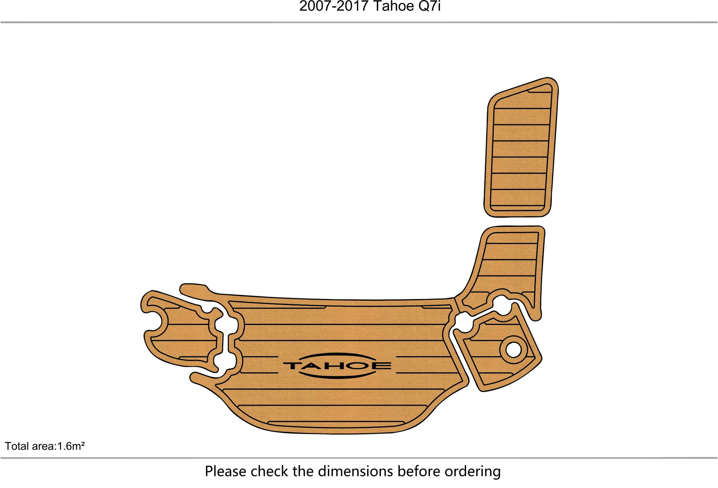 2007-2017 Tahoe Q7i  swimming platform 1/4