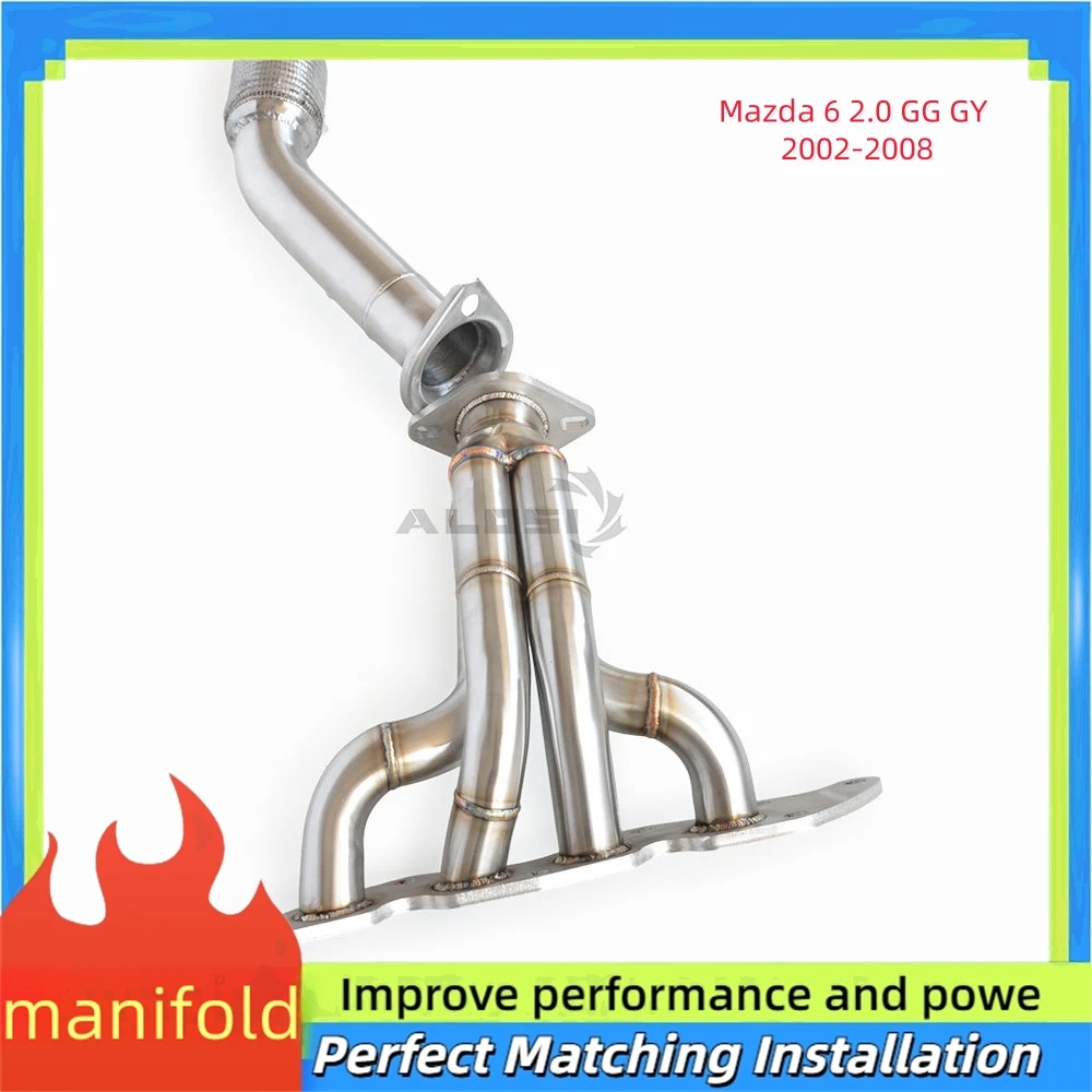 

Stainless Steel Exhaust Manifold Collector for Mazda 6 2.0 GG GY 2002-2008 Race Car Performance Exhaust Front Tube Power Upgrade