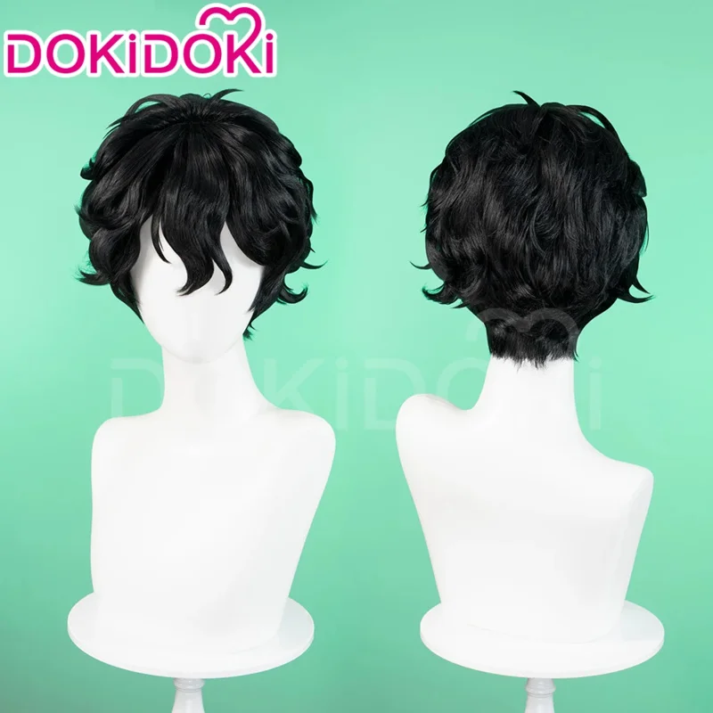 2025 ياماتو أنيمي قواطع الرياح DokiDoki الرجال 32 سنتيمتر أسود قصير الشعر ياماتو إندو تأثيري غطاء شعر مستعار مجاني