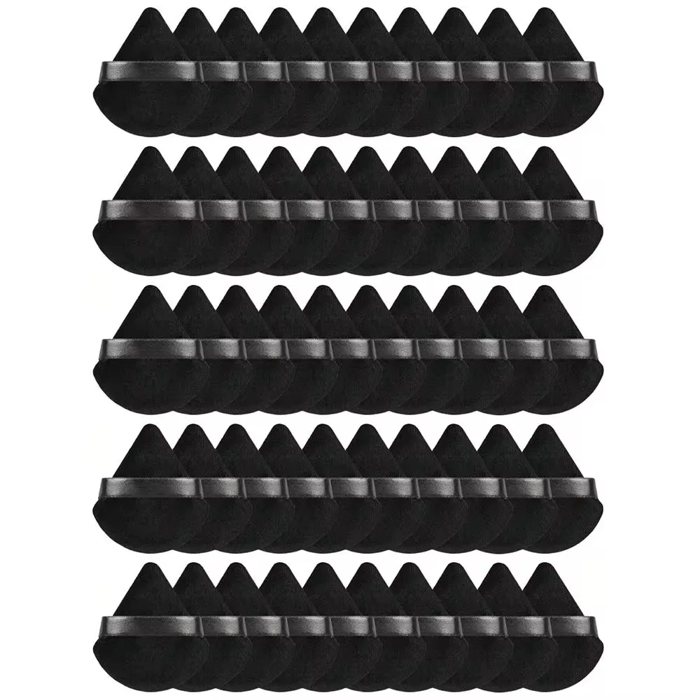 5/10/50 pz velluto cosmetico piumino da cipria trucco spugna Puff uso secco triangolo donne morbido liscio bellezza lavabile strumenti per il trucco del viso