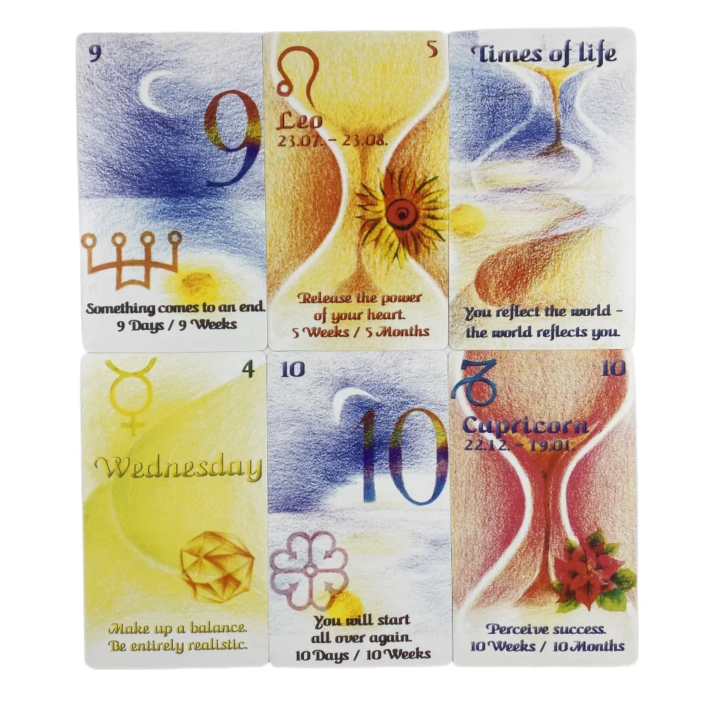Cards Of Time Find The Right Moment Oracle A Tarot English Visions Divination Edition Deck Borad Games With Paper Guidebook