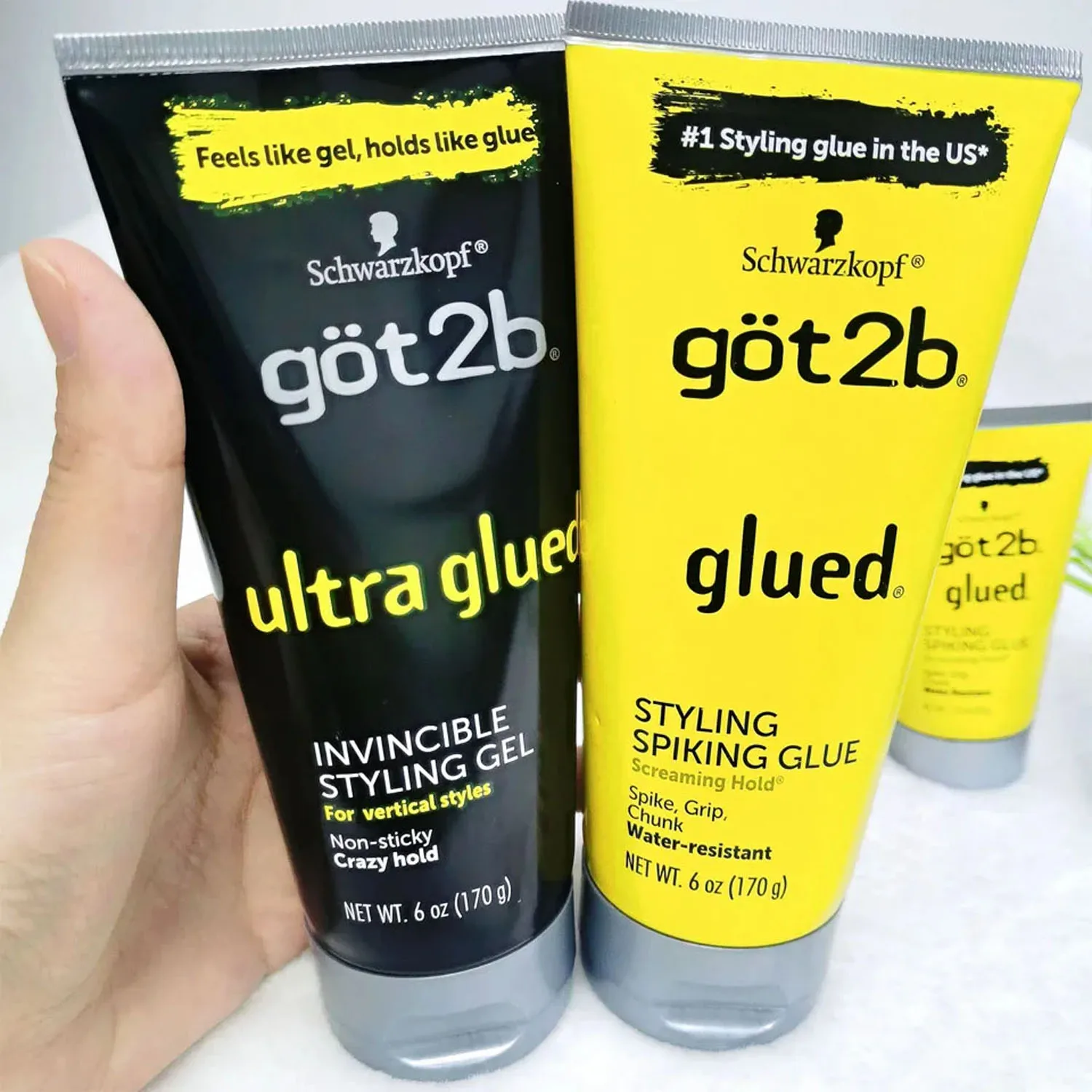 Got 2b pegado 35g Gel para el cabello got2b pegado got2b spray pegado got2be spray congelador para adhesivos de peluca gel de control de dege envío gratuito 170g