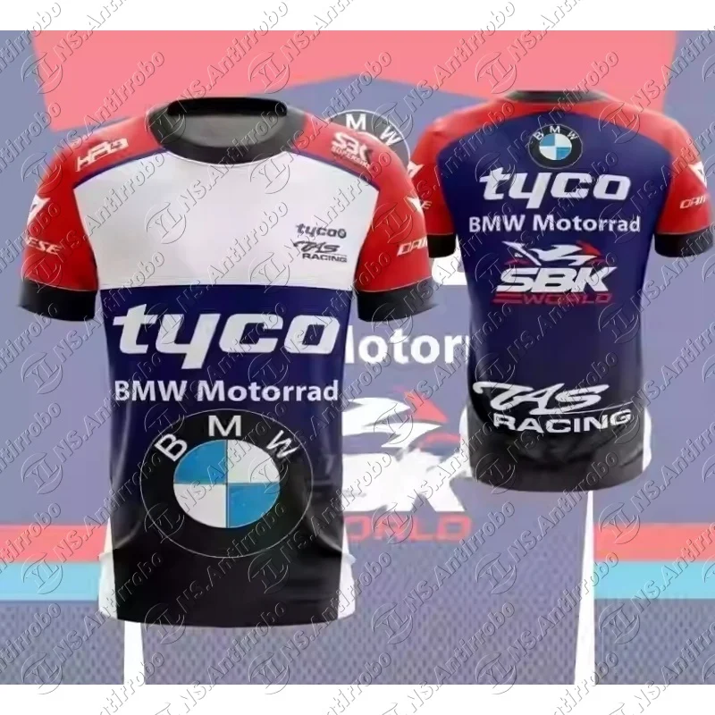 

Summer BMW Motorrad World SBK Team Tyco Racing Superbike Motorcycle Locomotive Riding Quick Dry Summer T-shirt Mens Jerseys