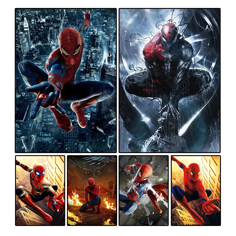 

Marvel Avengers Superheroe Canvas Painting Spider Man Serie Movie Wall Art Poster Mural Picture Children Room Home Decor Cuadros