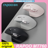 Rapoo Mt760 Wireless Mouse Three Mode Buletooth Ergonomics Lightweight Customized Long endurance PC Gaming E-sports Mice Laptops