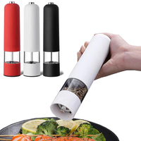 Electric Automatic Mill Pepper and Salt Grinder with LED Light Adjustable Coarseness Spice Grinder Kitchen Cooking Tool