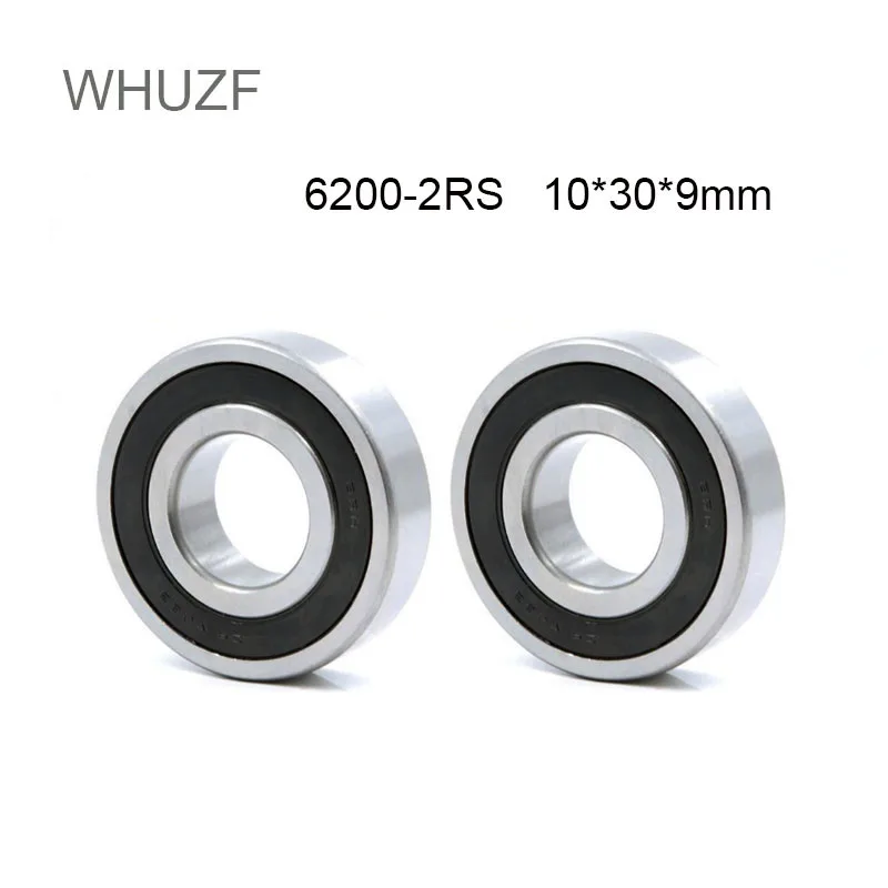 

WHUZF Free Shipping 10/20PCS 6200-2RS 10X30X9mm ABEC-1 Deep Groove Ball Bearing Bike For Scooters Bearings 6200 RS Cycle Bearing