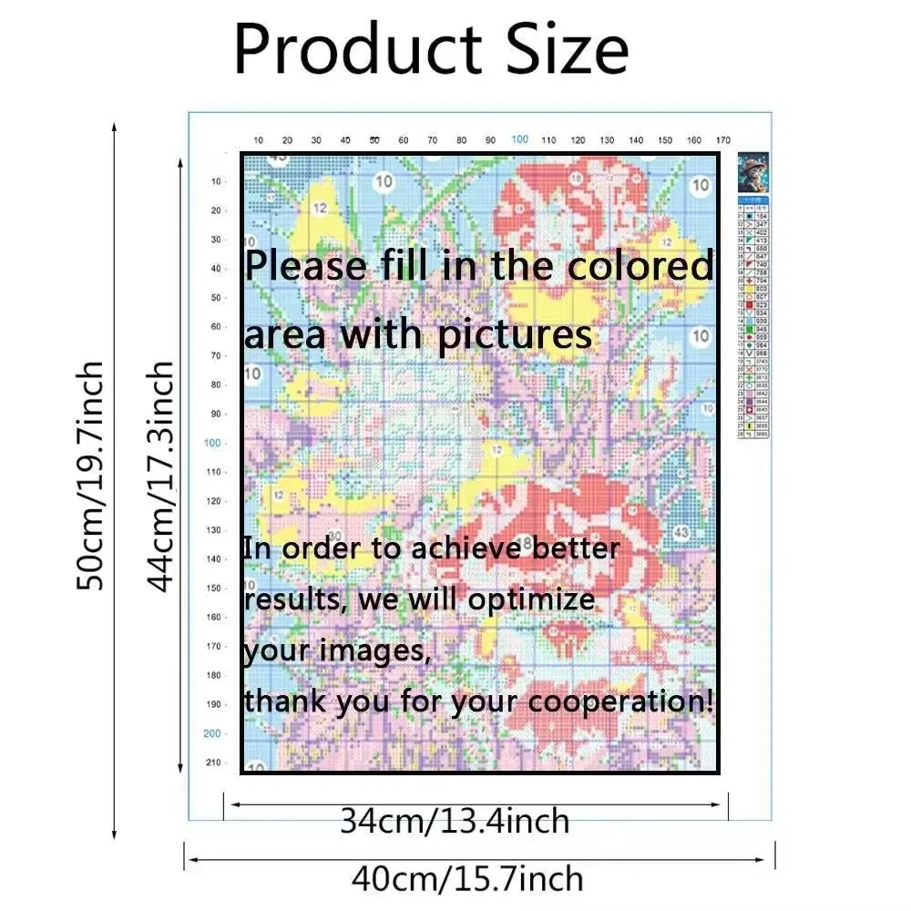 Photo Custom Embroidery Kits 11CT Cotton Thread DIY Printed On Canvas Painting Cross Stitch Needlework Set Handmade Gift view 2