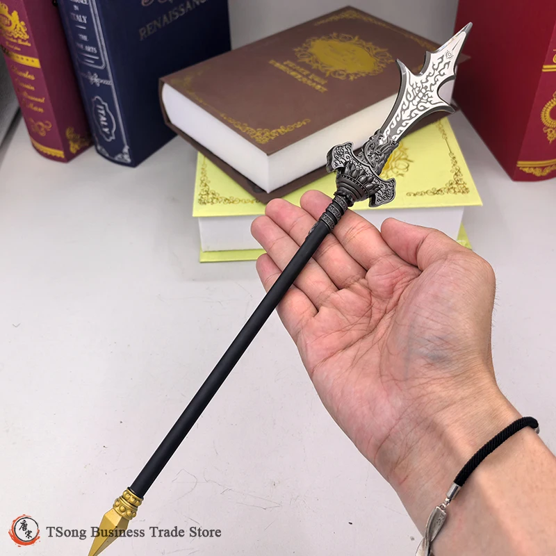 Black Myth Wukong Giant 35cm Yang Jian Spear Replica Three Pointed Double Edged Alloy Prop Model Pro Gaming Room Ornament Toys