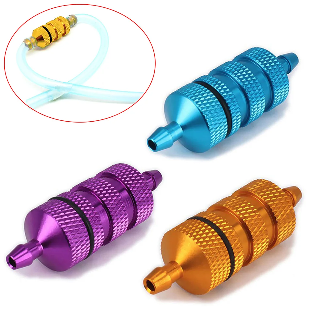 Filtro olio in lega di alluminio olio per simulazione filtro carburante Nitro per parti di automobili 1/8 1/10 RC 94122 Crawler D90 TRX4 kit auto da corsa