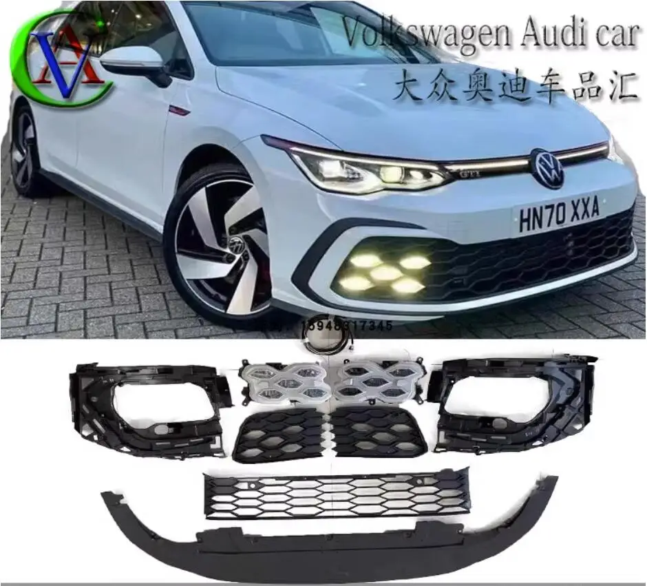 Accessori auto paraurti faro per Volkswagen GOLF8 GTI luce diurna GOLF 2021 ~ 2023y LED per VW GOLF8 faro fendinebbia