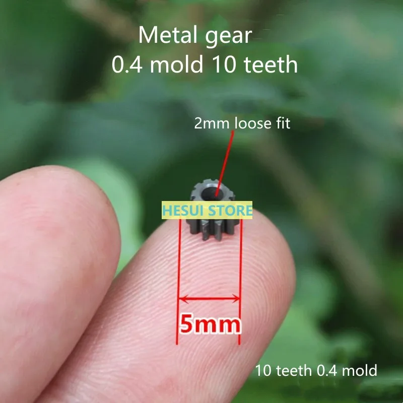 0.4 mold 10 teeth metal gear bore 2mm loose fitting