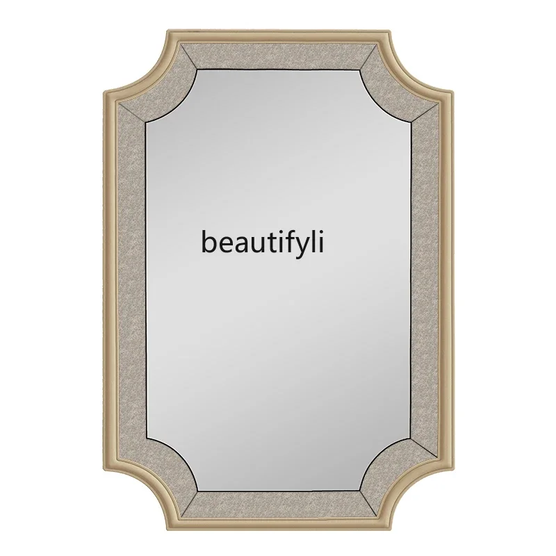 

French Irregular Bathroom Mirror Anti-Fog Bathroom Mirror with Light Luxury Bathroom Mirror Home