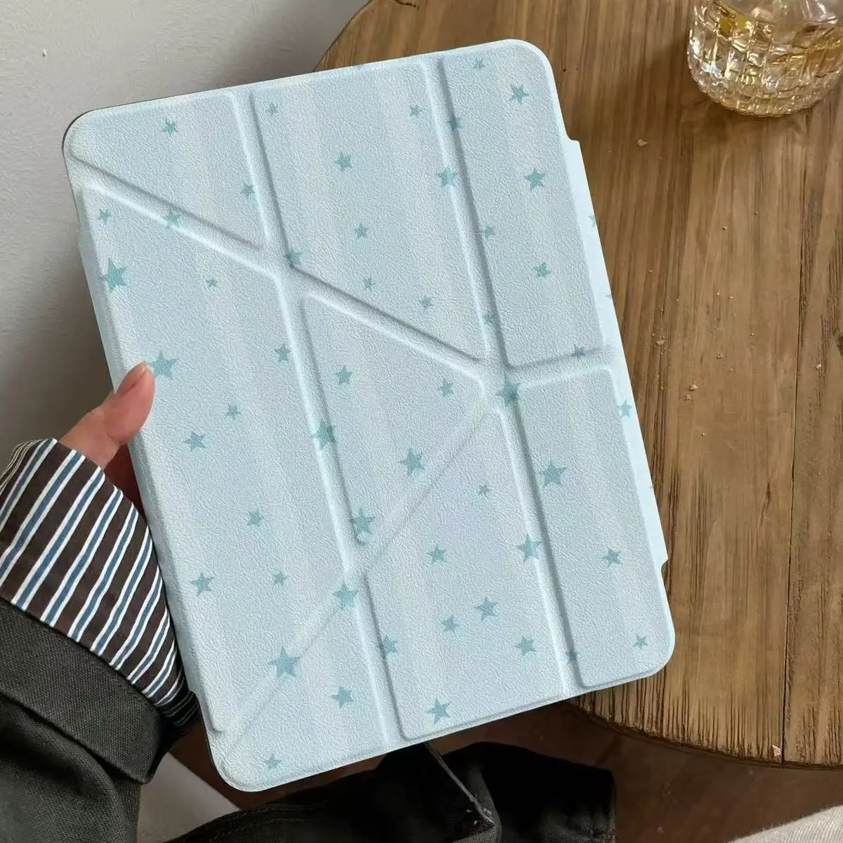 

Чехол Full Screen Stars для iPad Air 11, 10-го, 11-го поколений, A16, 9-го поколения, iPad Pro 11, 4, 5, 10.9 дюймов, 12.9 M2, M3, M4, Mini 7 с держателем для Apple Pencil, Y2K