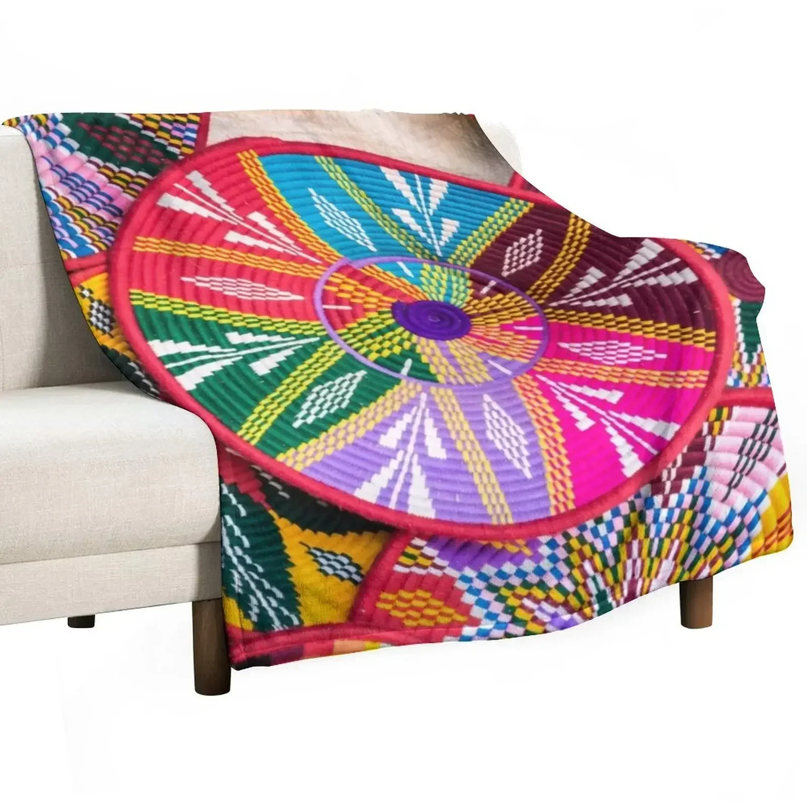 

Ethiopian Plates (Sefed) Throw Blanket Retros Decoratives Blankets