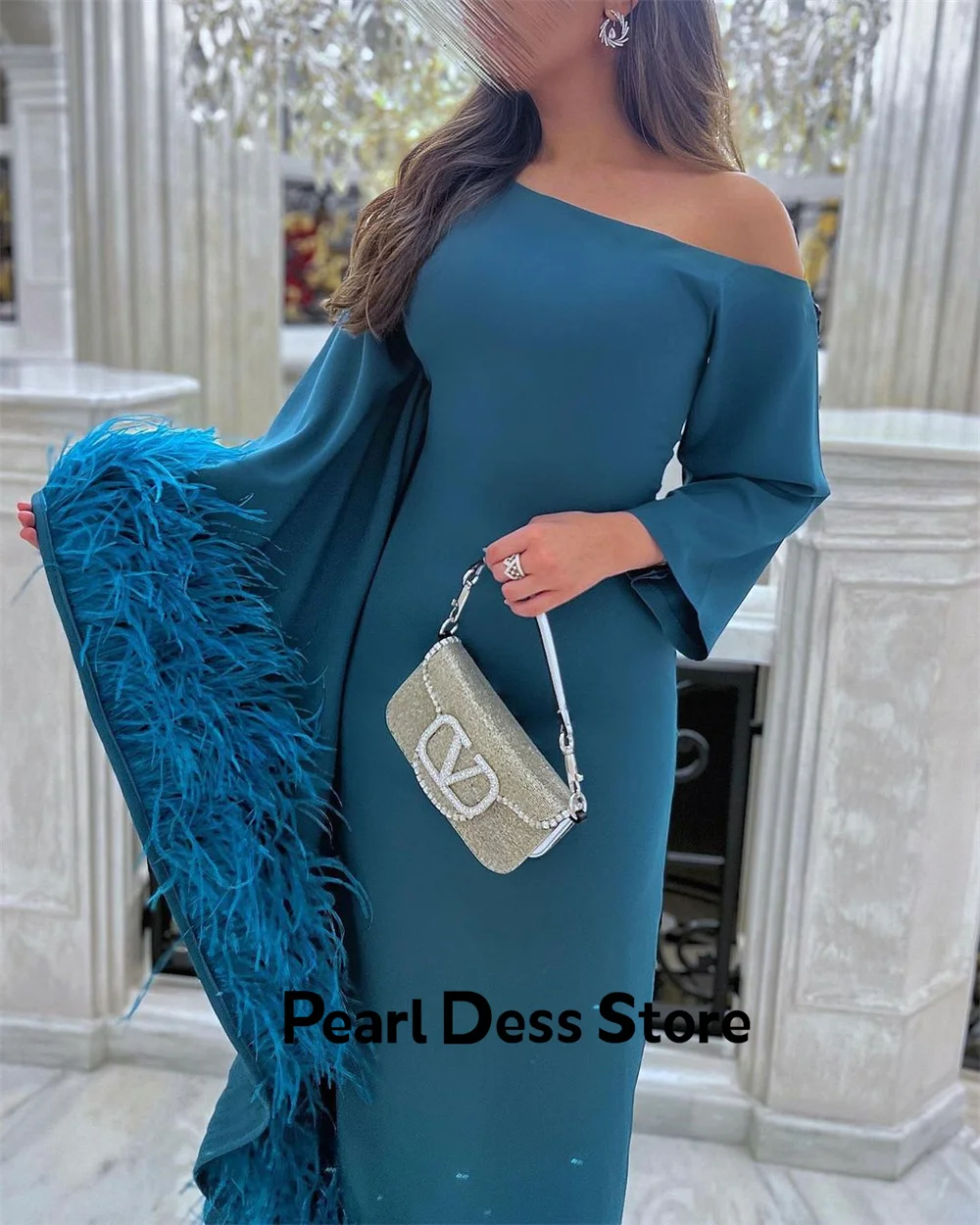 Feather Simple and Elegant Formal Dress Es Fish Tail Satin Formal Occasion Dresses on Offer Evening Clearance Prom Dresses 2024