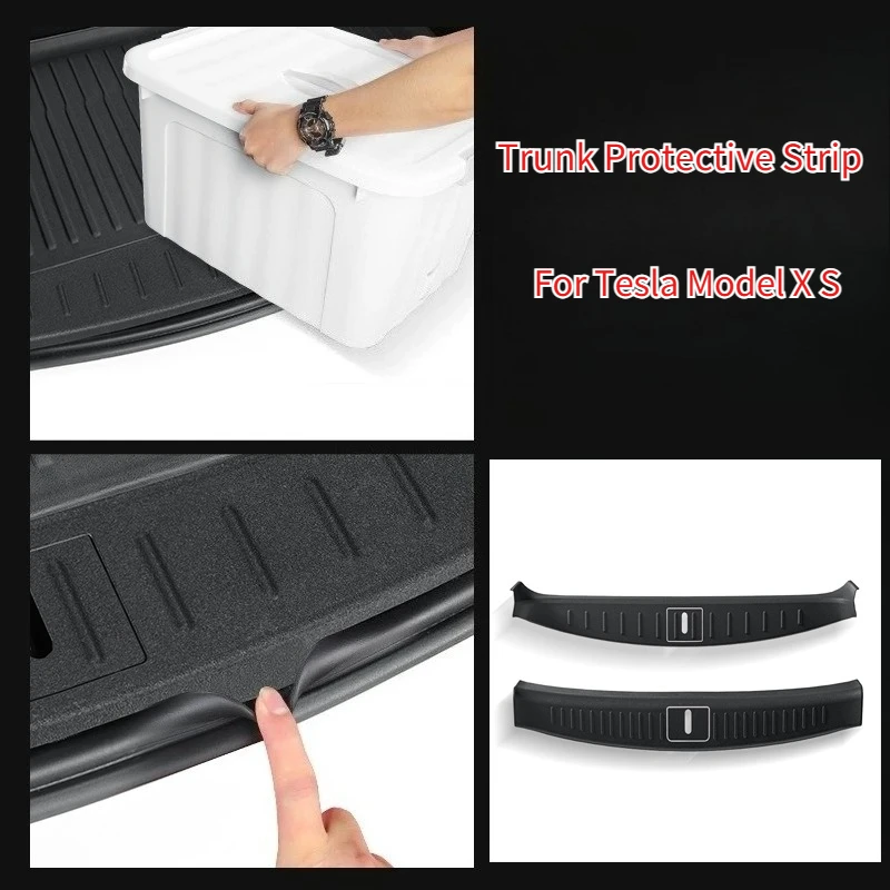 

Trunk Protector Guard for Tesla Model X S Anti-Scratch Mat Rear Cargo Threshold Sill Cover Bumper TPE Organizer Pad Accessories