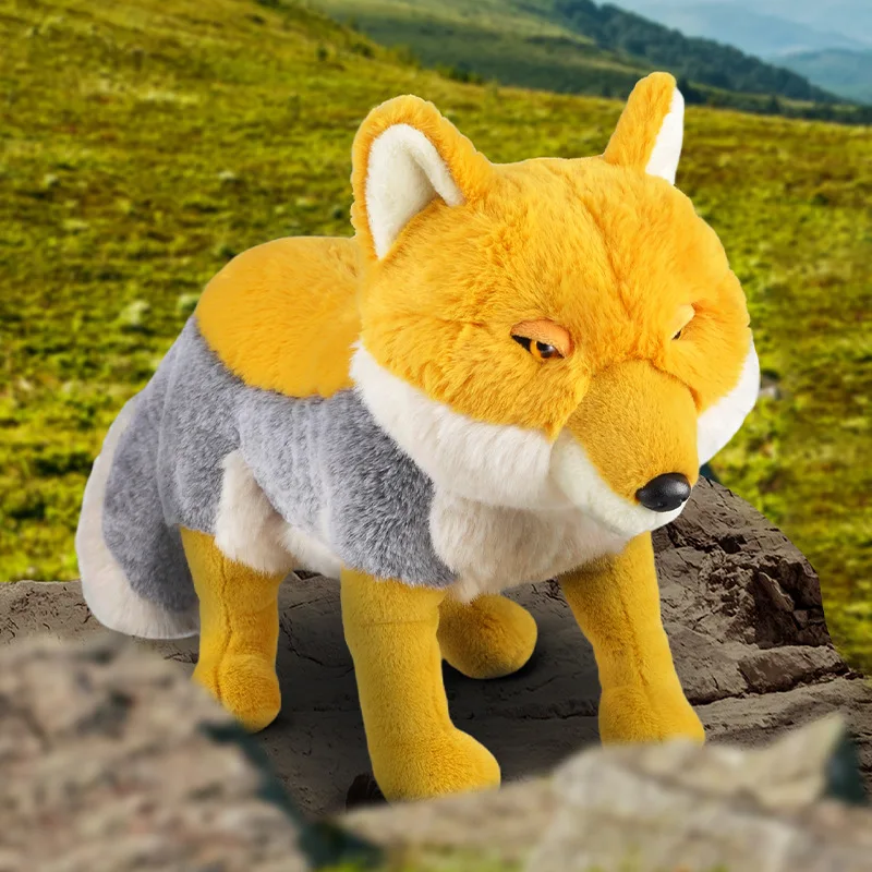

Realistic Tibetan Fox High Fidelity Cute Plushie Doll Fox Plush Toys Animals Simulation Stuffed Doll Toy Gifts For Kids