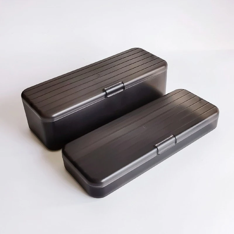 Cosmetic Storage Box Transparent Plastic Pen Holder Makeup Brush Storage Bucket Student Stationery Storage Box