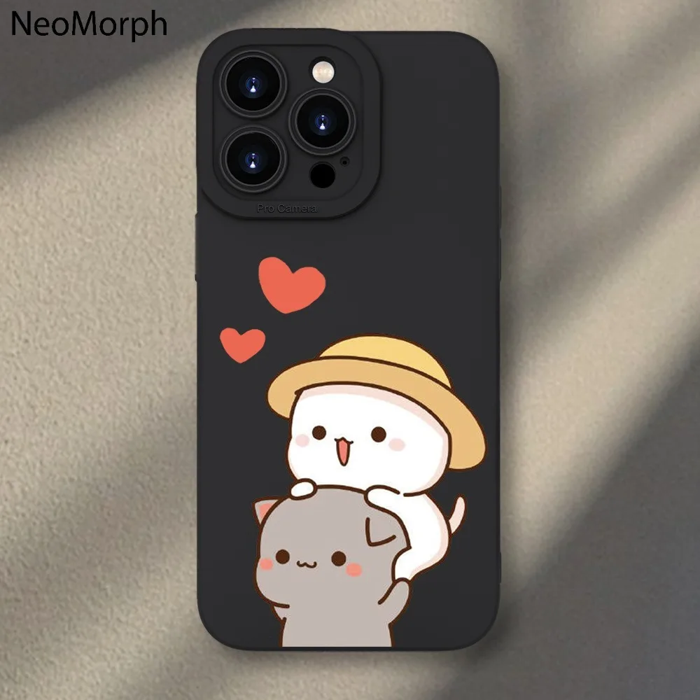 Niedliche Handyhülle mit Katzenmuster für iPhone 16 15 14 13 12 11 Pro Max X XS XR 7 8 Plus SE 16Pro 16E 13 TPU Weiche Matte Hülle – Detail 4