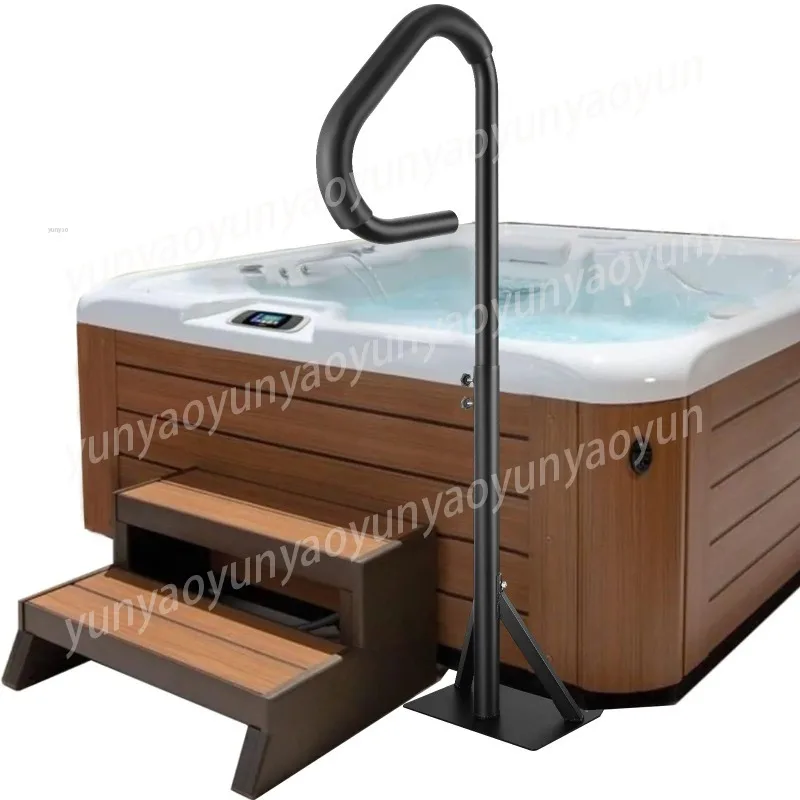 360 Degree Rotatable Hot Spring Bath Armrest, Side Armrest of The Spa Pool, with Bottom Slide-in Mounting Base