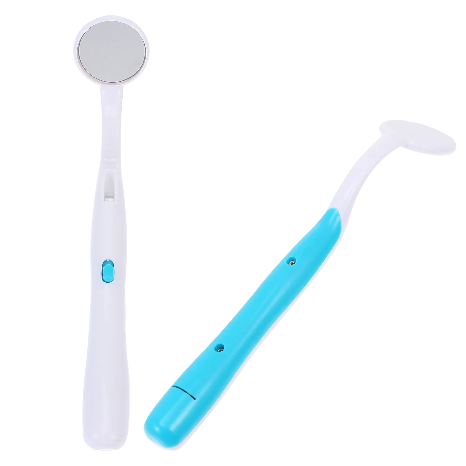 2 Pcs igiene orale con luce LED bocca specchio illuminato dentale dentista strumento denti interni