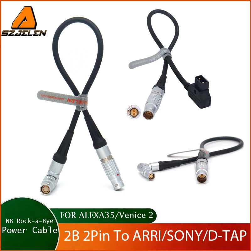 1PC NB Stabilizer Rock-a-bye System 2B 2Pin To ARRI ALEXA35/BMD/SONY Venice/D-TAP Camera Power Cable