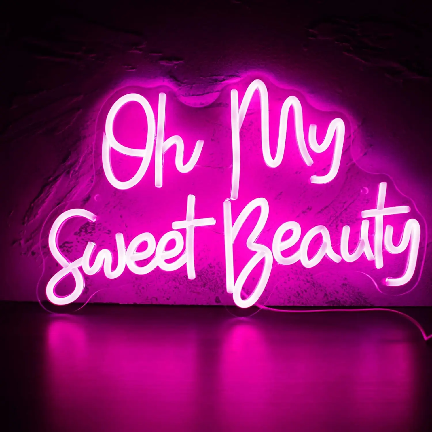 

Oh My Sweet Beauty Neon Sign Custom USB Dimmable LED Neon Light for Bedroom Bar Man Cave Home Beauty Salon Studio Decor Gift