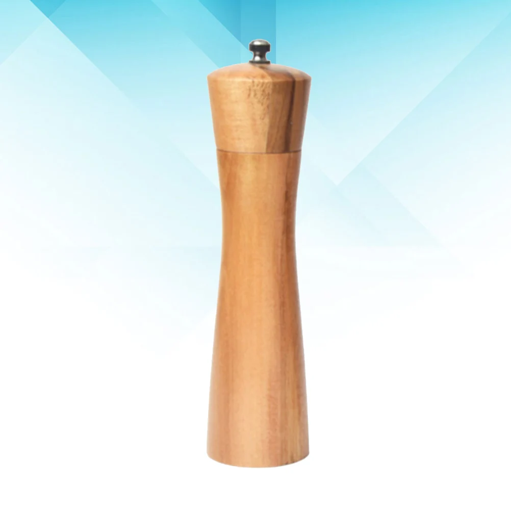 

1pc 10 Inches Premium Wooden Pepper Mill Manual Ceramic Rotor For Peppers Cumin Coarse Salt Spice Flavor Enhancer