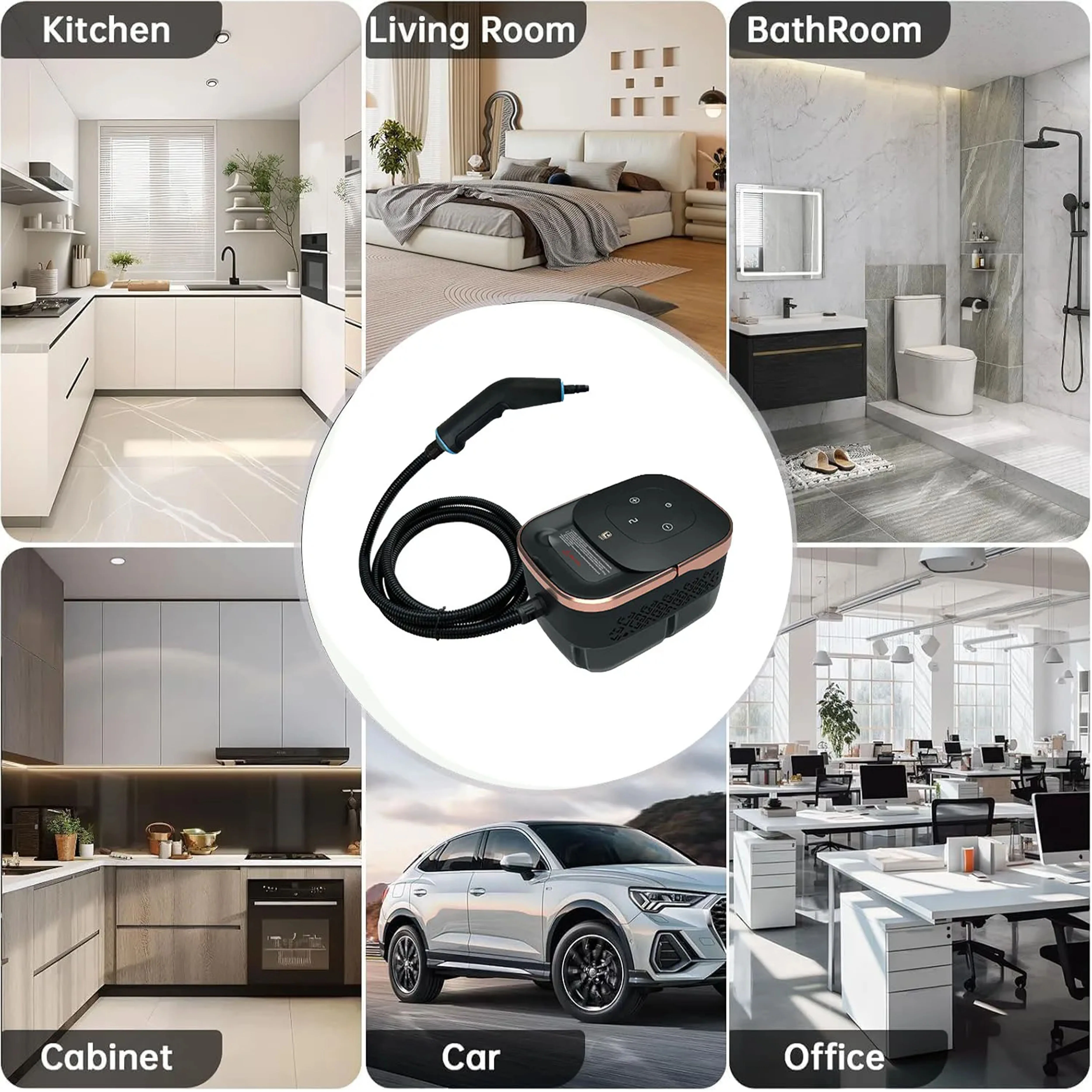 Portable High Temperature Sterilizer 1500W High Pressure Steam Cleaner for Air Conditioner Sofa Kitchen Truck Handheld Cleaner