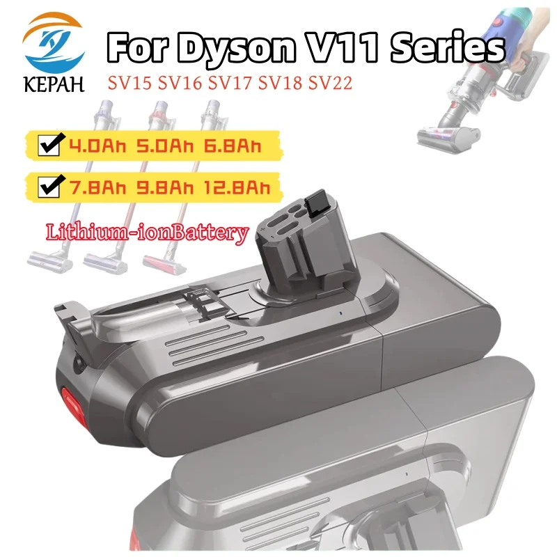 

25.2V Battery | 4.0-12.8Ah, Fits Dyson V11 (SV22/SV28)/V15 (SV15/SV16/SV17) Vacuum