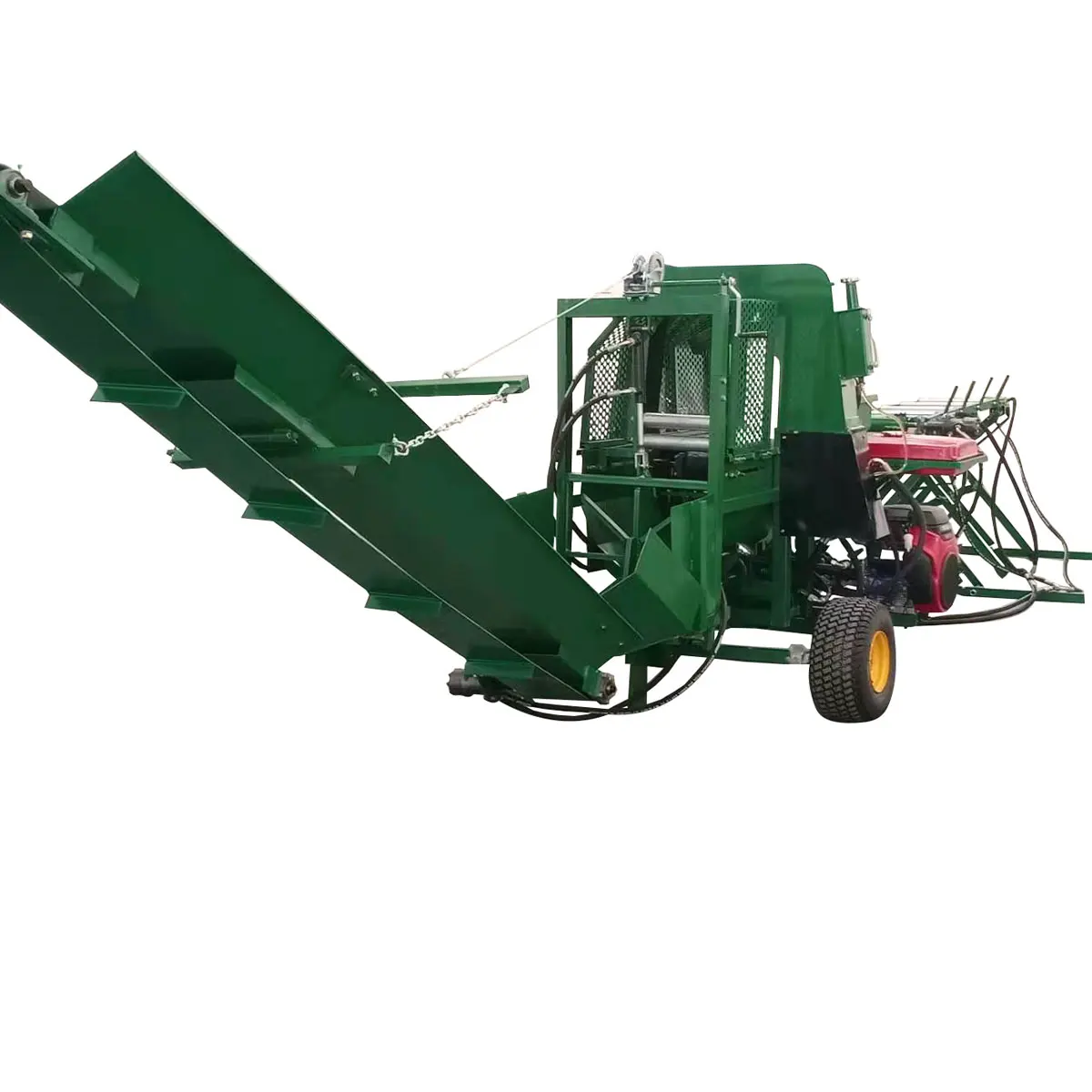 19hp 42 ton diesel fire wood processor firewood processing machine high capacity wood splitter log saw for N.Z/E.U/Chile/Japan