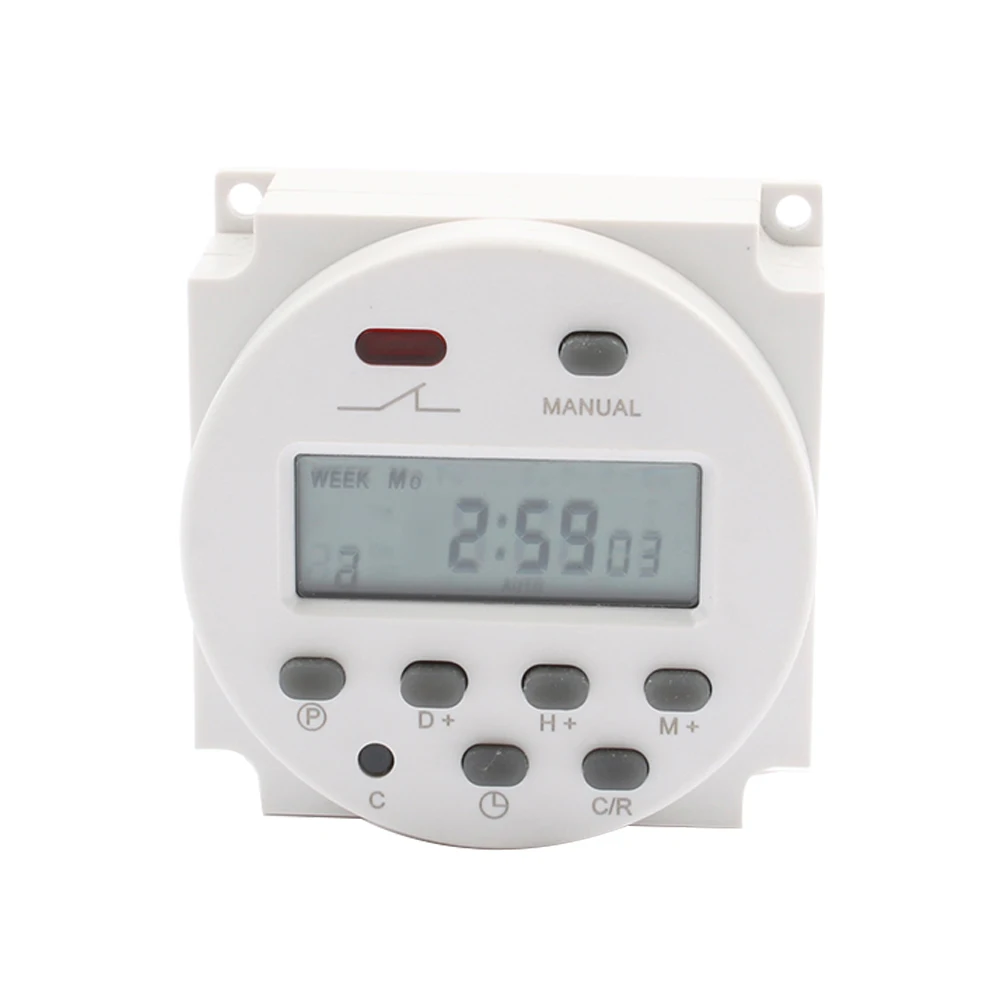 1Pc CN101B AC 12V 24V  220V 110V Digital LCD Power Timer NO NC Programmable Time Switch Relay with Protective Cover Weekly 7days