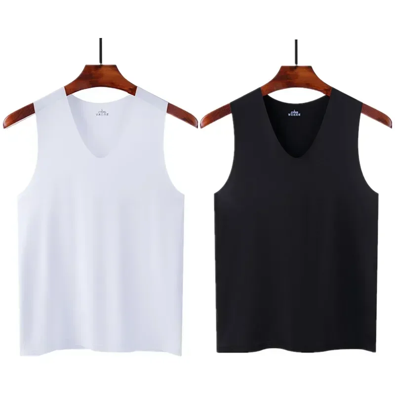 Summer Sport Running Vests Men Clothing Tank Tops Sleeveless Bottoming Fitness Casual Vest Seamless Breathable Sports Undershirt